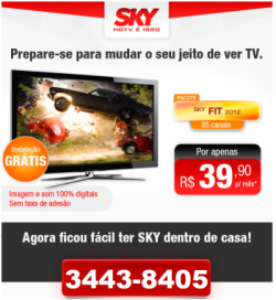 Sky Recife telefone 3443-8405